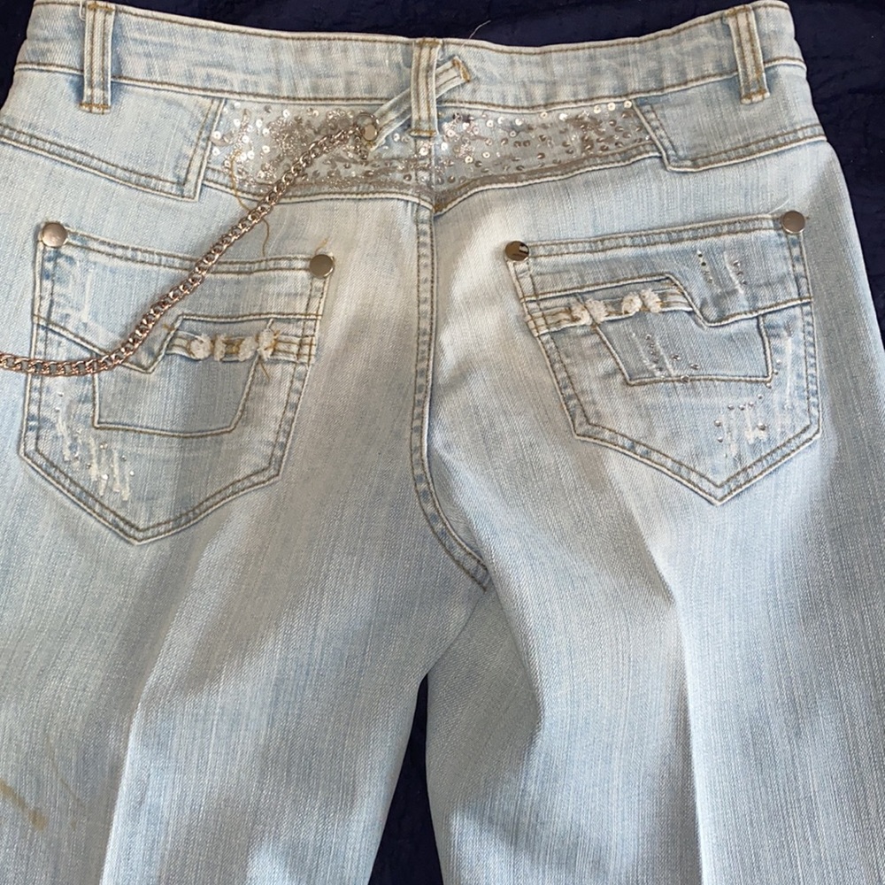 Stonewashed Bedazzled Jeans